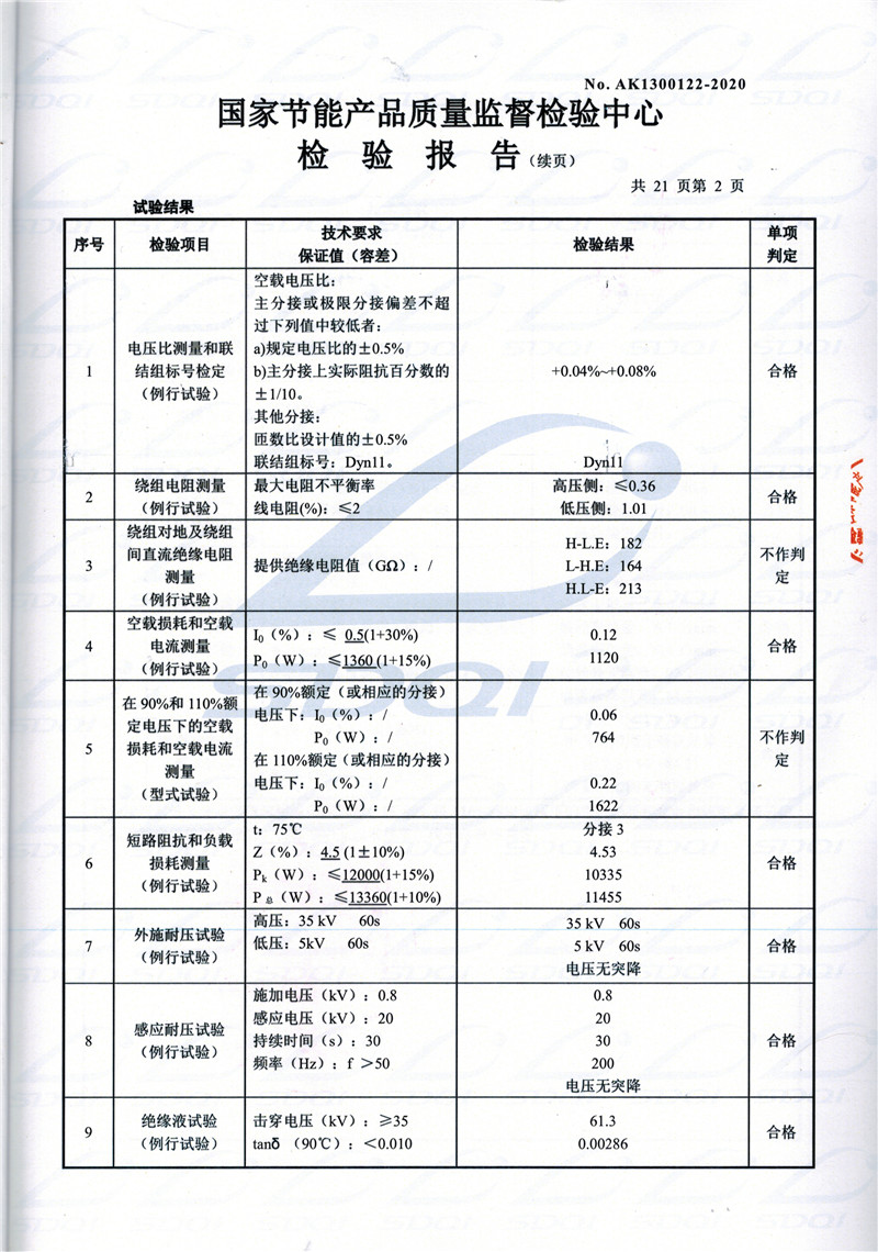 高低压试验报告-S11-1250色达色达色达油浸式变压器-2.jpg